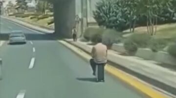 Ankara trafiğinde ilginç görüntü: Elektrikli valizle yolculuk