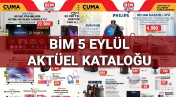 BİM 5 Eylül aktüel ürünler kataloğu 2025: 65 inç televizyon, halı koltuk yıkama makinesi, yazı tahtası ve buhar kazanlı ütü geliyor
