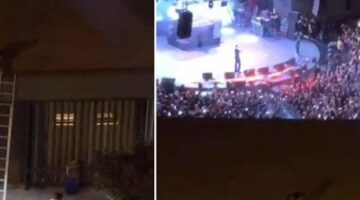 Blok3 konserini izlemek için çatıya çıkan gençlere şiddet uygulayan kişi tutuklandı