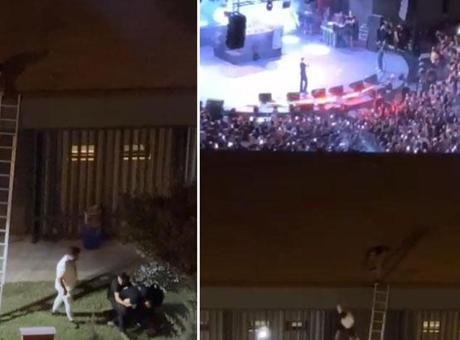 Blok3 konserini izlemek için çatıya çıkan gençlere şiddet uygulayan kişi tutuklandı