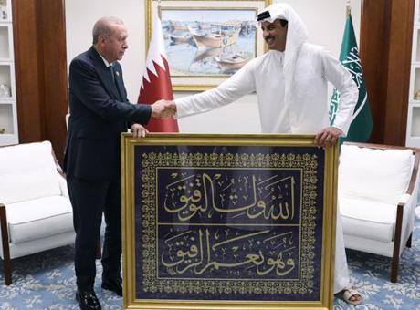 Cumhurbaşkanı Erdoğan, Katar Emiri Al Sani ile görüştü