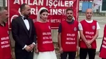Düğününe saatler kala işten çıkarılınca gelinliğiyle eylem yaptı