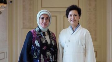 Emine Erdoğan, Şanghay İşbirliği Örgütü Zirvesi’nde lider eşleriyle buluştu