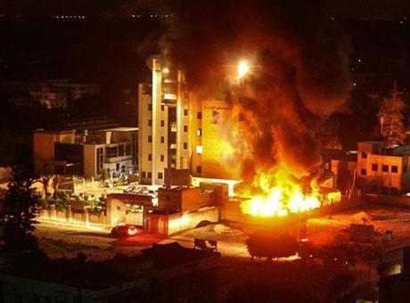 İsrail ordusunun Gazze’ye düzenlediği saldırıda Filistin Kızılayına bağlı hastane hasar aldı
