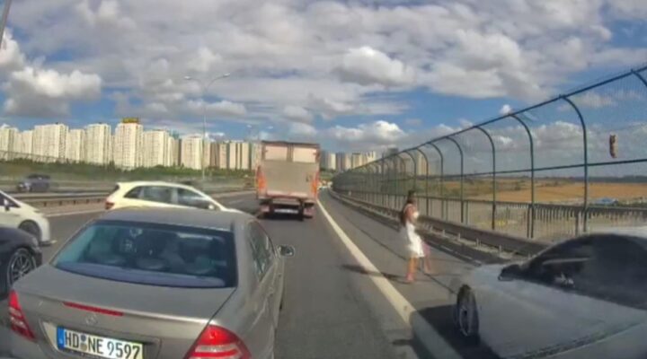 İstanbul’da viyadükteki kediyi kurtarmaya çalışan kadına otomobil çarptı