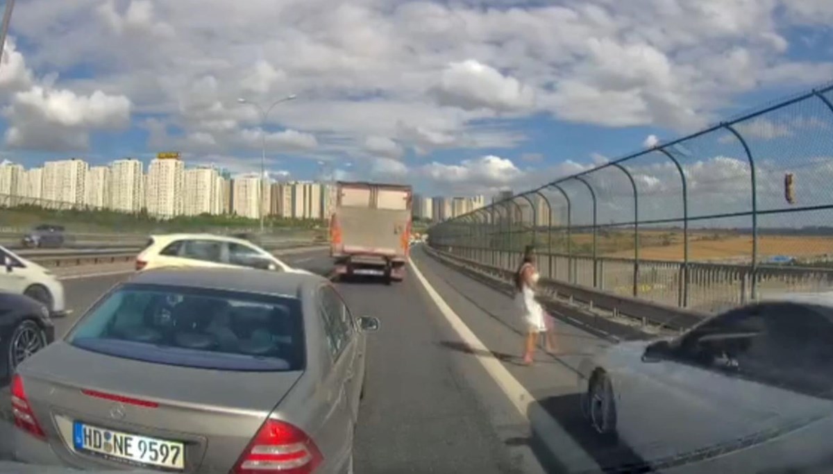 İstanbul’da viyadükteki kediyi kurtarmaya çalışan kadına otomobil çarptı