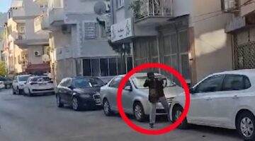 İzmir’de saldırganla çatışma anları