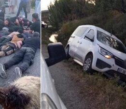 Kaza yapan insan kaçakçısı, aracı ve göçmenleri bırakıp kaçtı