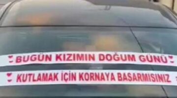 Kornayla kutlama akımı yayılıyor! Tüm şehre kızının doğum gününü kutlattı