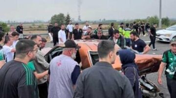 Kuzey Marmara Otoyolu’nda feci kaza! Araç hurdaya döndü, yaralılar var