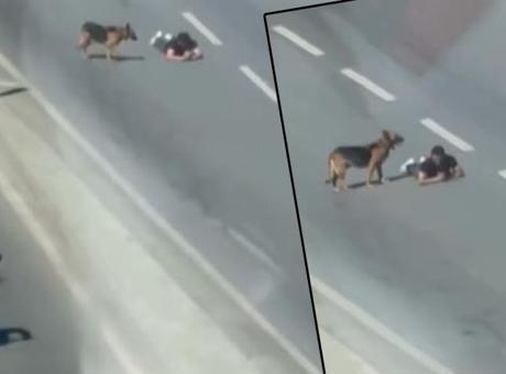 Samsun’da akılalmaz olay! Bir kişi, ana yolun sağ şeridinde sürünerek ilerledi