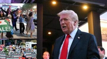 SON DAKİKA HABERİ: Trump’a gittiği restoranda Gazze şoku! ‘Filistin’e özgürlük, günümüzün Hitler’i’