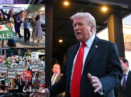 SON DAKİKA HABERİ: Trump’a gittiği restoranda Gazze şoku! ‘Filistin’e özgürlük, günümüzün Hitler’i’