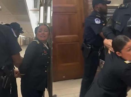 Son dakika haberler! ABD Senatosu’na damga vuran Gazze protestosu: Hepiniz İsrail soykırımının suç ortağısınız