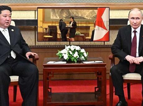 Son dakika haberleri! Saniyeler içinde tüm izleri yok ettiler: Putin-Kim görüşmesi sonrası şoke eden görüntü