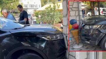 Sürücü şokta! Gaz pedalı takılınca ortalık savaş alanına döndü