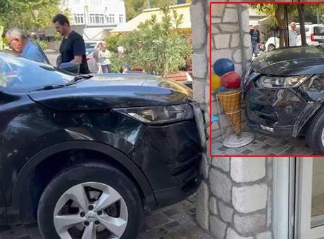Sürücü şokta! Gaz pedalı takılınca ortalık savaş alanına döndü