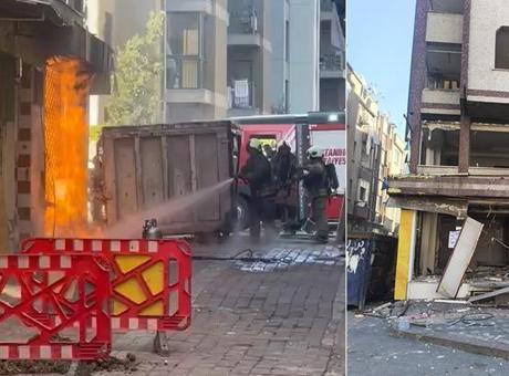 Zeytinburnu’nda binada doğal gaz kaçağı nedeniyle yangın çıktı